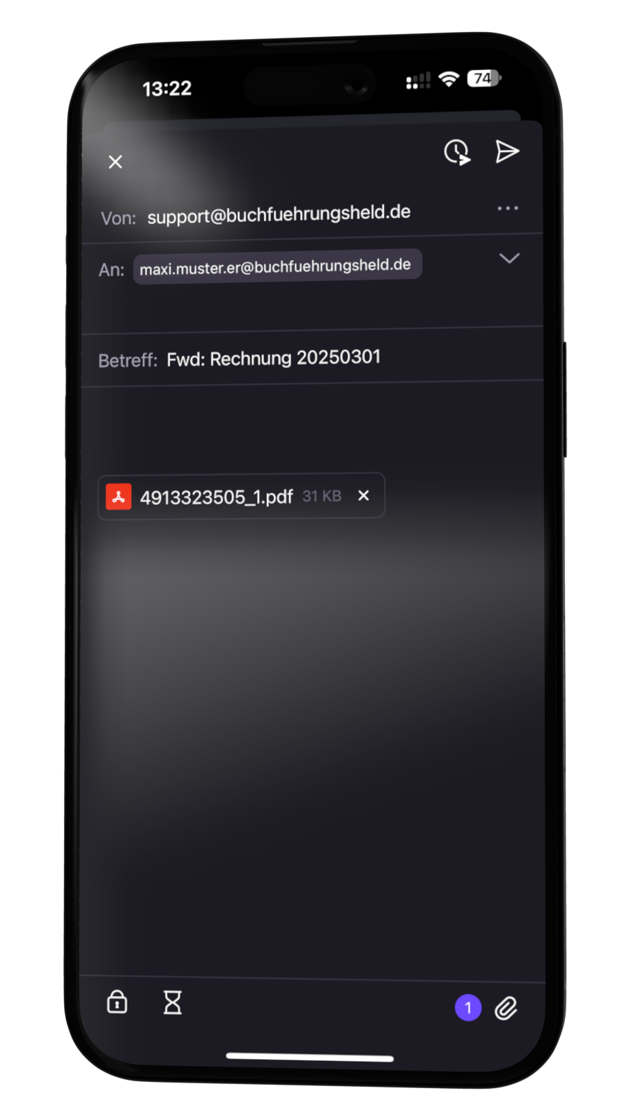Belege per E-Mail schicka